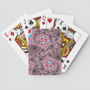 Trippy Groovy Boho Hippie Spiraal Fractale Kunst Pokerkaarten