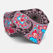 Trippy Groovy Boho Hippie Spiraal Fractale Kunst Stropdas (Opgerold)
