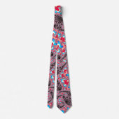 Trippy Groovy Boho Hippie Spiraal Fractale Kunst Stropdas (Achterkant)