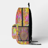 Trippy Groovy Funky Psychedelic Fractal Burst Bedrukte Rugzak (Rechts)