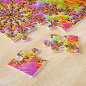 Trippy Groovy Funky Psychedelic Fractal Burst Legpuzzel (Zijkant)