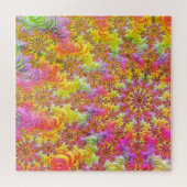 Trippy Groovy Funky Psychedelic Fractal Burst Legpuzzel (Horizontaal)