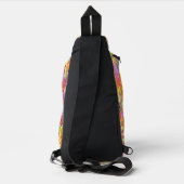 Trippy Groovy Funky Psychedelic Fractal Burst Sling Bag (Achterkant)