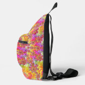 Trippy Groovy Funky Psychedelic Fractal Burst Sling Bag (Rechts)