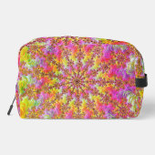 Trippy Groovy Funky Psychedelic Fractal Burst Toilettasje (Achterkant)