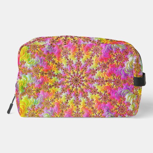 Trippy Groovy Funky Psychedelic Fractal Burst Toilettasje (Achterkant)