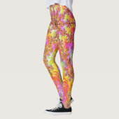 Trippy Groovy Funky Psychedelische Fractal Uitbars Leggings (Links)