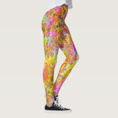 Trippy Groovy Funky Psychedelische Fractal Uitbars Leggings (Rechts)