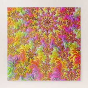 Trippy Groovy Funky Psychedelische Fractale Uitbar Legpuzzel