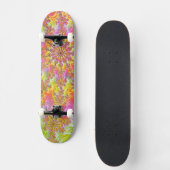 Trippy Groovy Funky Psychedelische Fractale Uitbar Persoonlijk Skateboard (Voorkant)