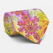 Trippy Groovy Funky Psychedelische Fractale Uitbar Stropdas (Opgerold)