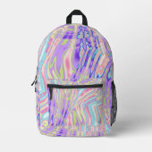Trippy Groovy Kleurrijke Blobs Digitale Abstracte  Bedrukte Rugzak (Voorkant)