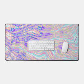 Trippy Groovy Kleurrijke Blobs Digitale Abstracte  Bureaumat (Keyboard & Muis)