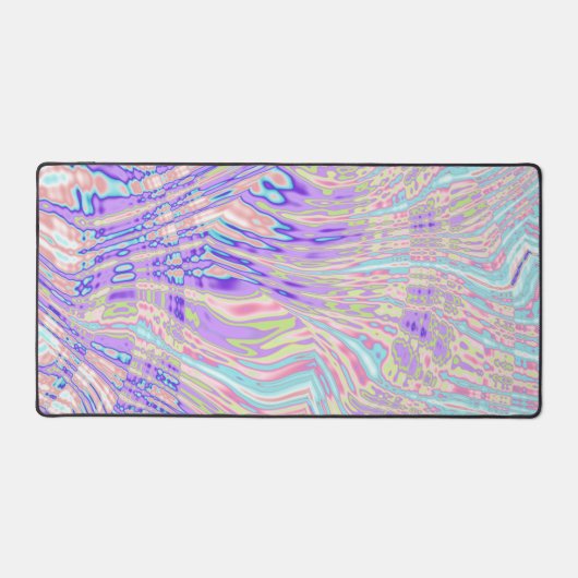 Trippy Groovy Kleurrijke Blobs Digitale Abstracte Bureaumat (Voorkant)
