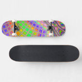 Trippy Groovy Levendige Abstracte Digitale Fractal Persoonlijk Skateboard (Horizontaal)