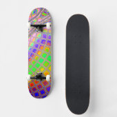 Trippy Groovy Levendige Abstracte Digitale Fractal Persoonlijk Skateboard (Voorkant)