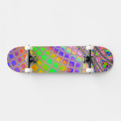 Trippy Groovy Levendige Abstracte Digitale Fractal Persoonlijk Skateboard (Horizontaal)