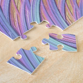 Trippy Groovy Pastel Rainbow Spiral Fractal Art Legpuzzel (Zijkant)
