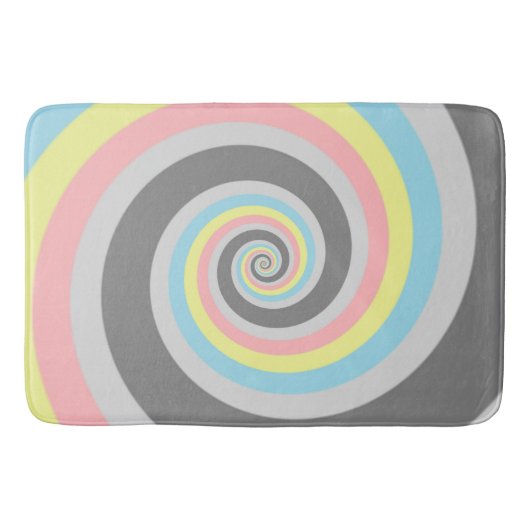Trippy Groovy Spiraal Abstract Demiflux Pride Vlag Badmat (Voorkant)