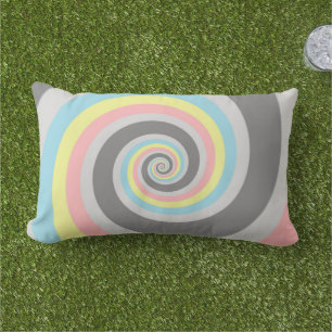 Trippy Groovy Spiraal Abstract Demiflux Pride Vlag Buitenkussen