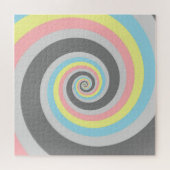 Trippy Groovy Spiraal Abstract Demiflux Pride Vlag Legpuzzel (Horizontaal)