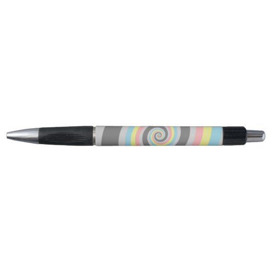 Trippy Groovy Spiraal Abstract Demiflux Pride Vlag Pen (Voorkant)