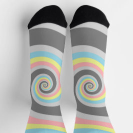 Trippy Groovy Spiraal Abstract Demiflux Pride Vlag Sokken