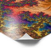 Trippy Heldere Schitterende Vertakkende Abstracte Foto Afdruk (Hoek)