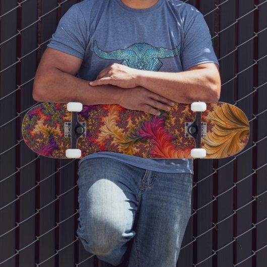 Trippy Heldere Schitterende Vertakkende Abstracte Persoonlijk Skateboard (Buiten 3)