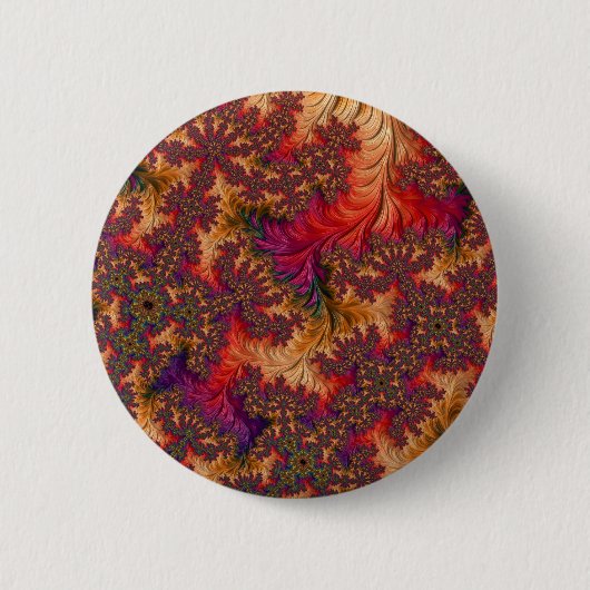 Trippy Heldere Schitterende Vertakkende Abstracte Ronde Button 5,7 Cm (Voorkant)