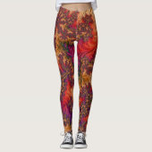 Trippy Heldere Verbluffende Vertakkende Abstracte Leggings (Voorkant)