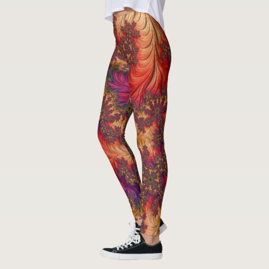 Trippy Heldere Verbluffende Vertakkende Abstracte Leggings (Links)