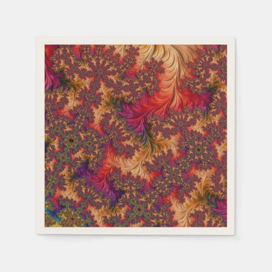 Trippy Heldere Verbluffende Vertakkende Abstracte Servet (Voorkant)