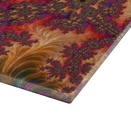 Trippy Heldere Verbluffende Vertakkende Abstracte  Snijplank (Hoek)