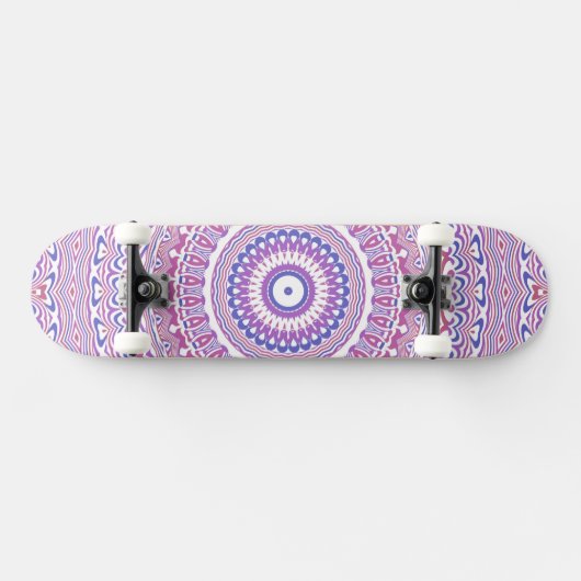 Trippy Hippie Boho Groovy Bohemian Kaleidoscoop Persoonlijk Skateboard (Horizontaal)