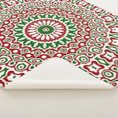 Trippy Hippie Groovy Boho Funky Christmas Mandala Sherpa Deken (3/4)