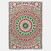 Trippy Hippie Groovy Boho Funky Kerstmis Mandala Deken (Voorkant Verticaal)