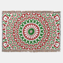 Trippy Hippie Groovy Boho Funky Kerstmis Mandala