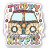 Trippy Hippie Indie esthetics Sticker (Voorkant)