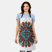 Trippy Hippie Mandala - Psychedelische paddenstoel Schort (Gedragen)