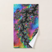 Trippy Hippie Psychedelic Rainbow Spiral Fractal Bad Handdoek (Handdoek)