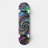 Trippy Hippie Psychedelic Rainbow Spiral Fractal Persoonlijk Skateboard (Voorkant)