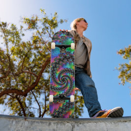 Trippy Hippie Psychedelic Rainbow Spiral Fractal Persoonlijk Skateboard
