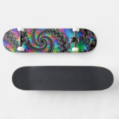 Trippy Hippie Psychedelic Rainbow Spiral Fractal Persoonlijk Skateboard (Horizontaal)
