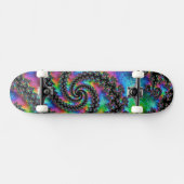 Trippy Hippie Psychedelic Rainbow Spiral Fractal Persoonlijk Skateboard (Horizontaal)