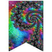 Trippy Hippie Psychedelic Rainbow Spiral Fractal Vlaggetjes (Tweede vlag)