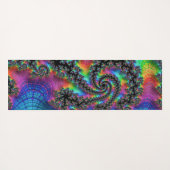 Trippy Hippie Psychedelic Rainbow Spiral Fractal Yogamat (Achterkant (horizontaal))