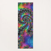 Trippy Hippie Psychedelic Rainbow Spiral Fractal Yogamat (Achterkant)