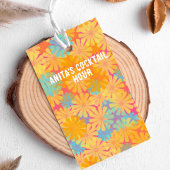 Trippy Hippie Psychedelisch Retro Bloemendesign Cadeaulabel