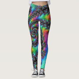 Trippy Hippie Psychedelische Regenboog Spiraal Fra Leggings